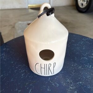 Rae Dunn Cream Birdhouse with Black Accents